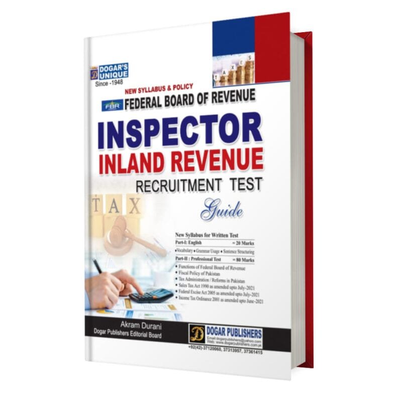 Inspector Inland Revenue Recruitment Test Guide