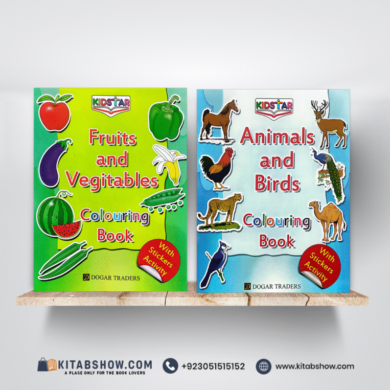 Set of 2 Colouring Books With Sticker Activity